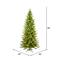 7.5ft. Pre-Lit Slim Balsam Spruce Artificial Christmas Tree, Warm White Dura-Lit® LED Lights